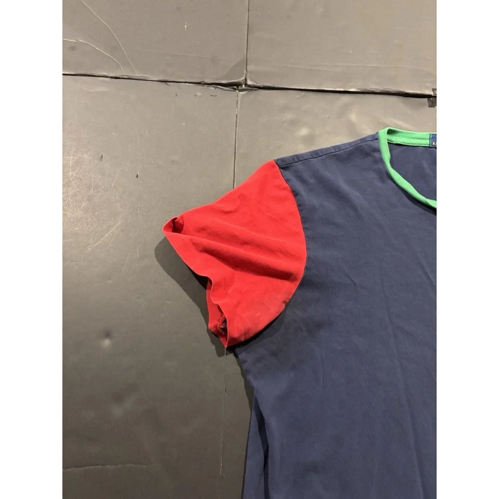 Polo Ralph Lauren Colorblock Pocket T-Shirt Navy Red Blue Yellow Large